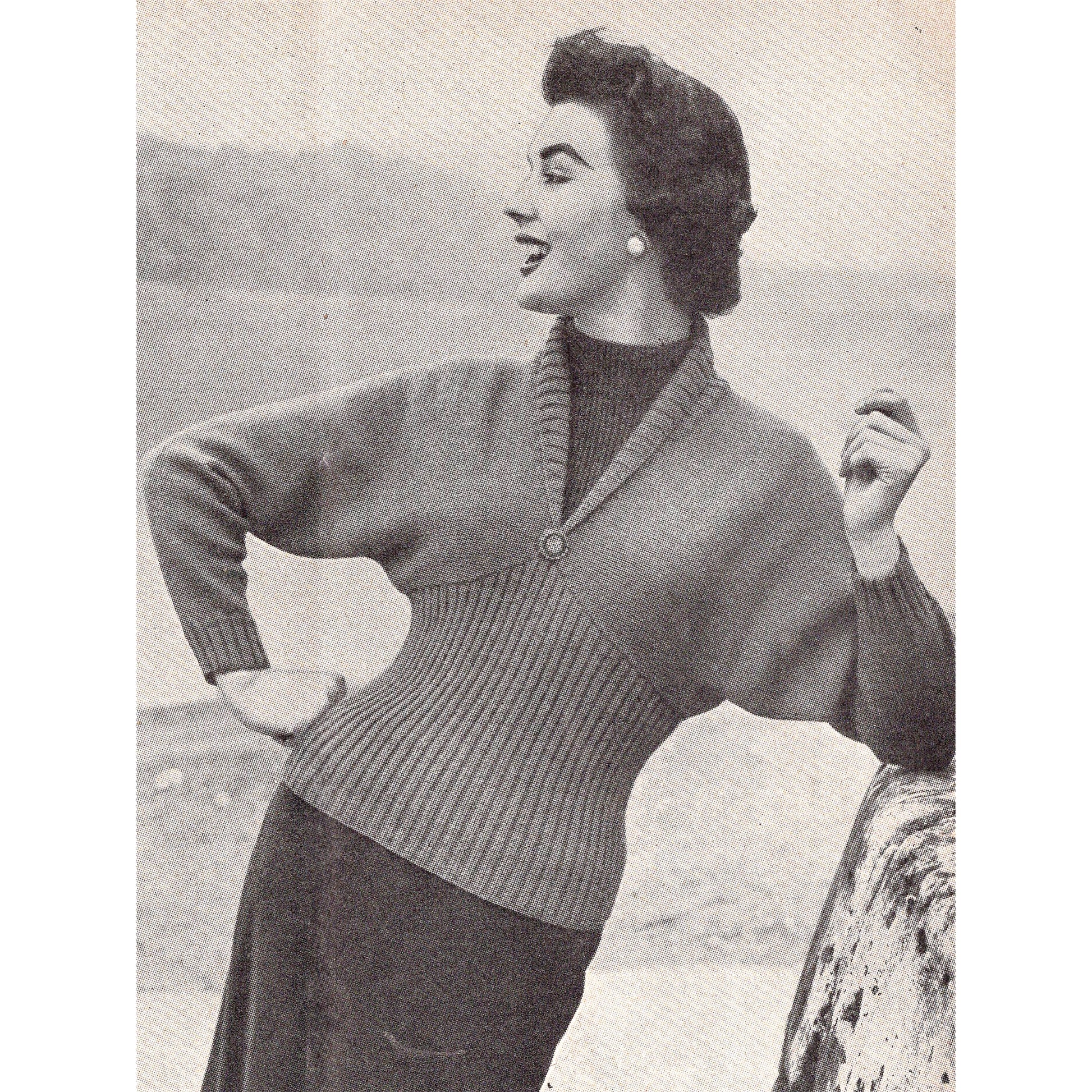 vintage knitting patterns download Day17Vintage B1009 Stitchcraft Magazine January 1955