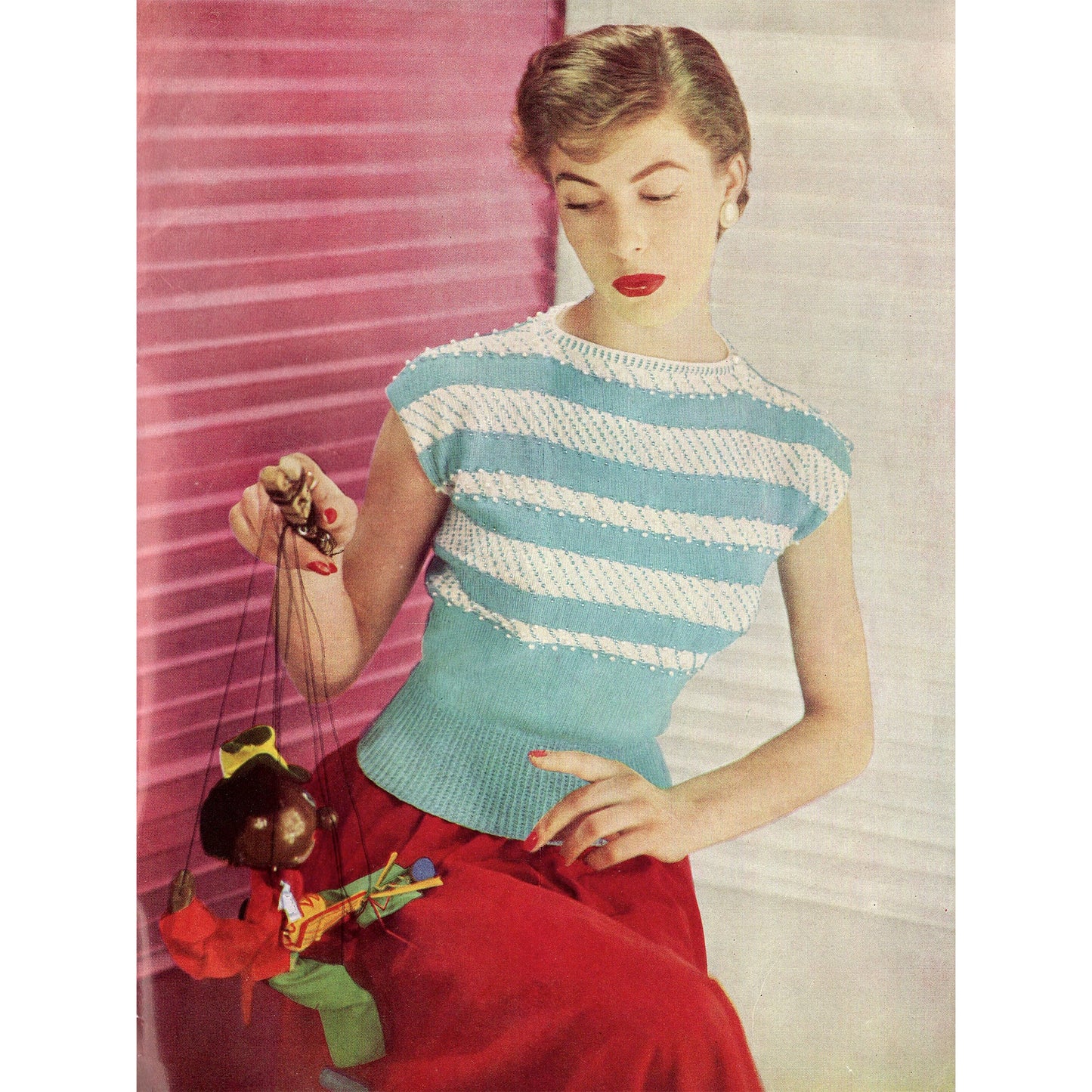vintage knitting patterns download Day17Vintage B1010 Stitchcraft Magazine June 1955