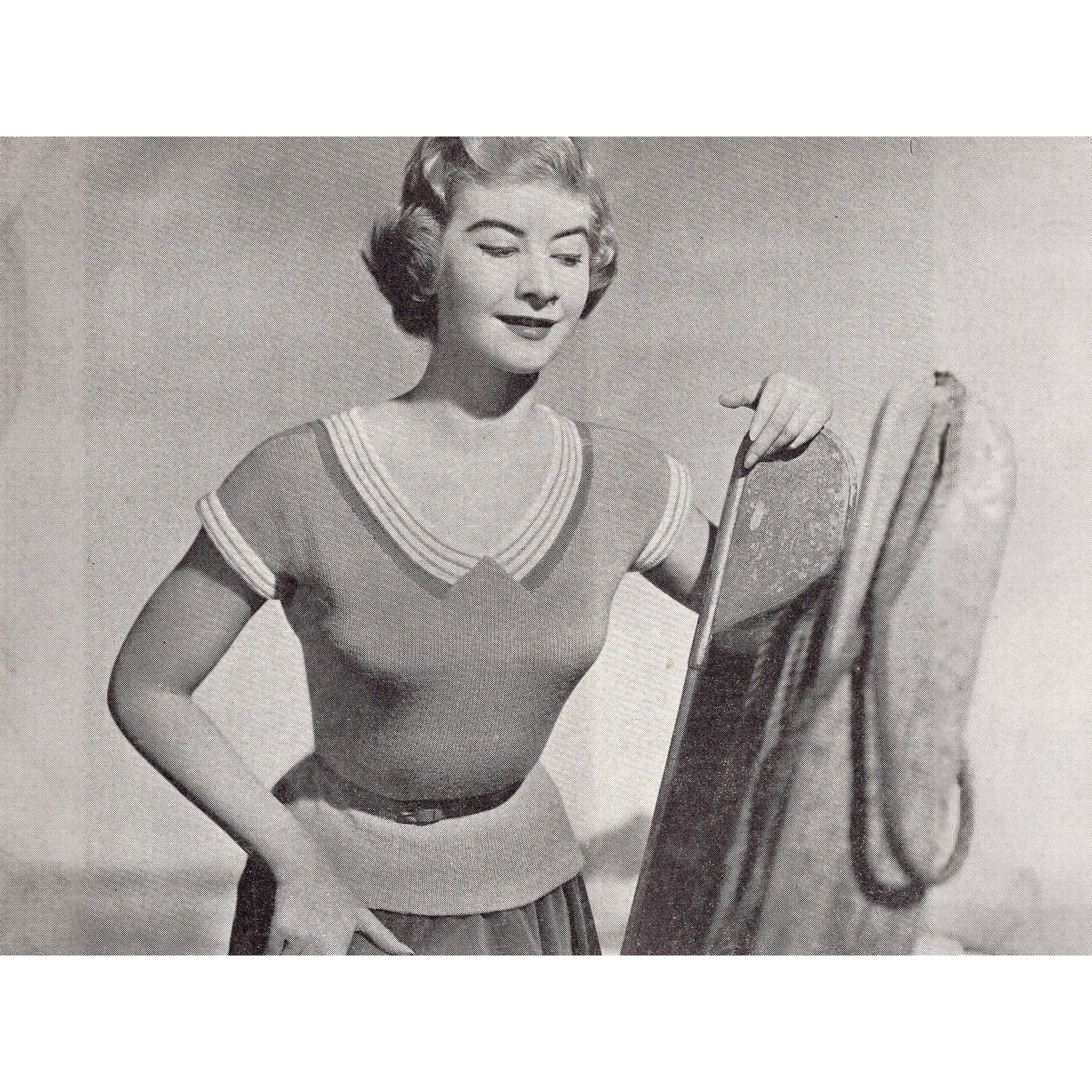 vintage knitting patterns download Day17Vintage B1010 Stitchcraft Magazine June 1955
