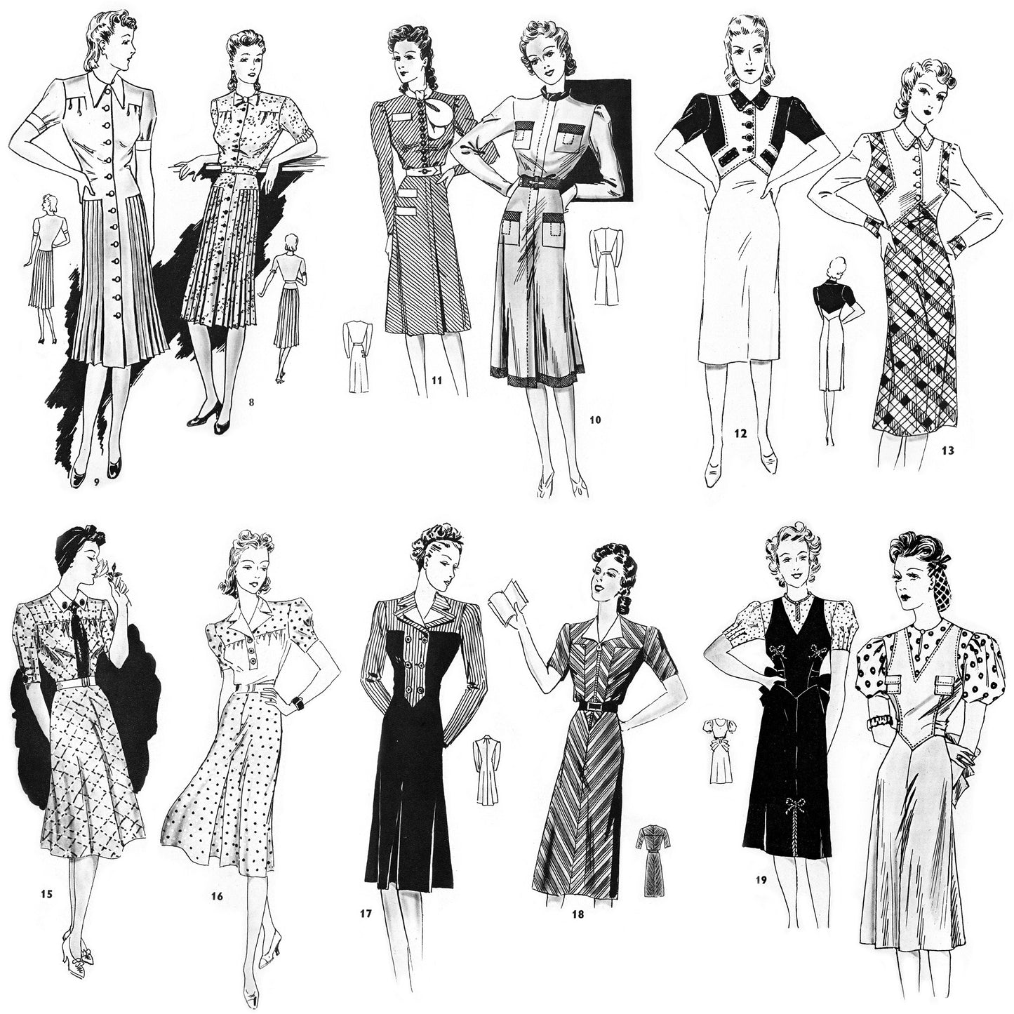 vintage 1940s sewing patterns download Day17Vintage B1023