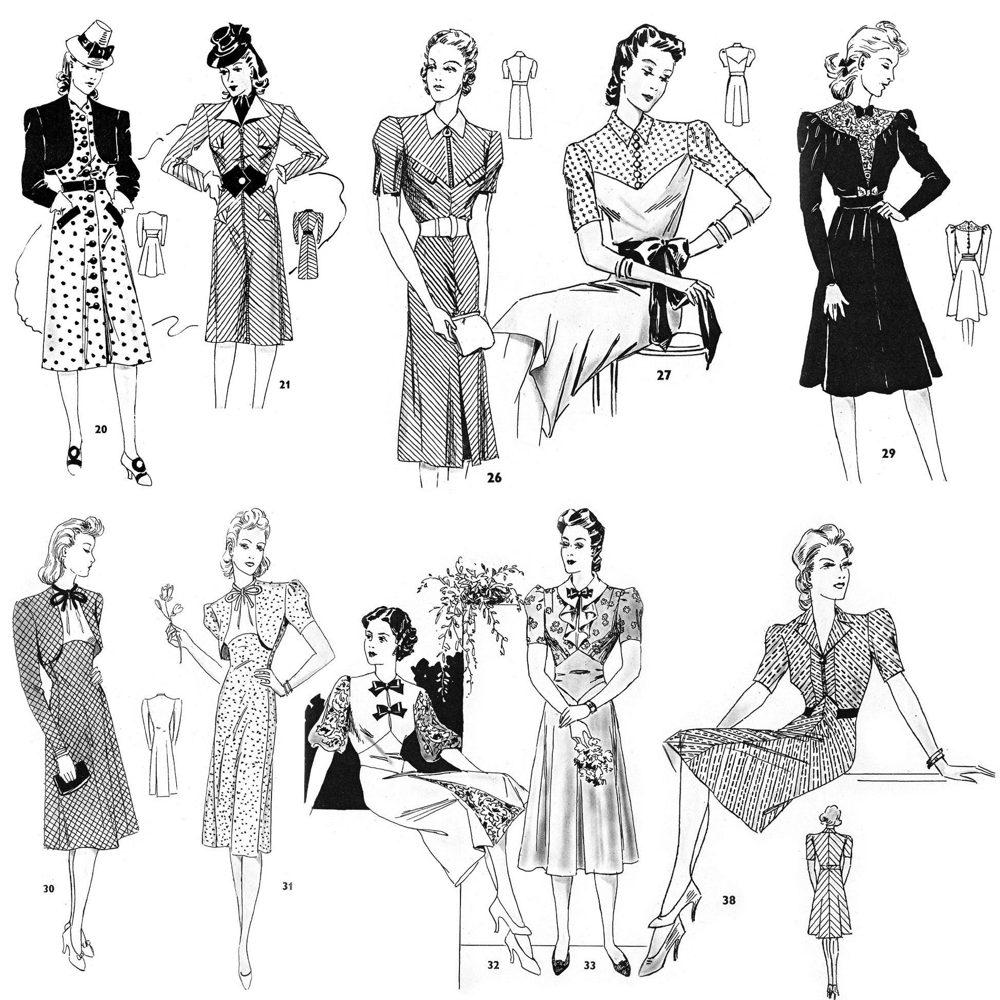 vintage 1940s sewing patterns download Day17Vintage B1023