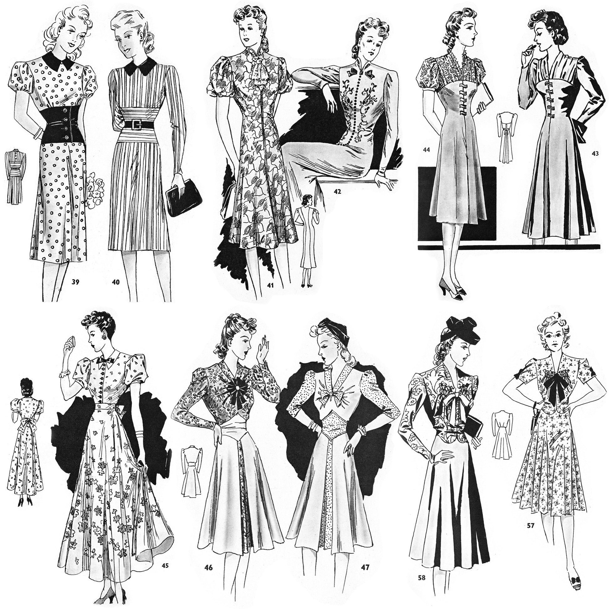 vintage 1940s sewing patterns download Day17Vintage B1023