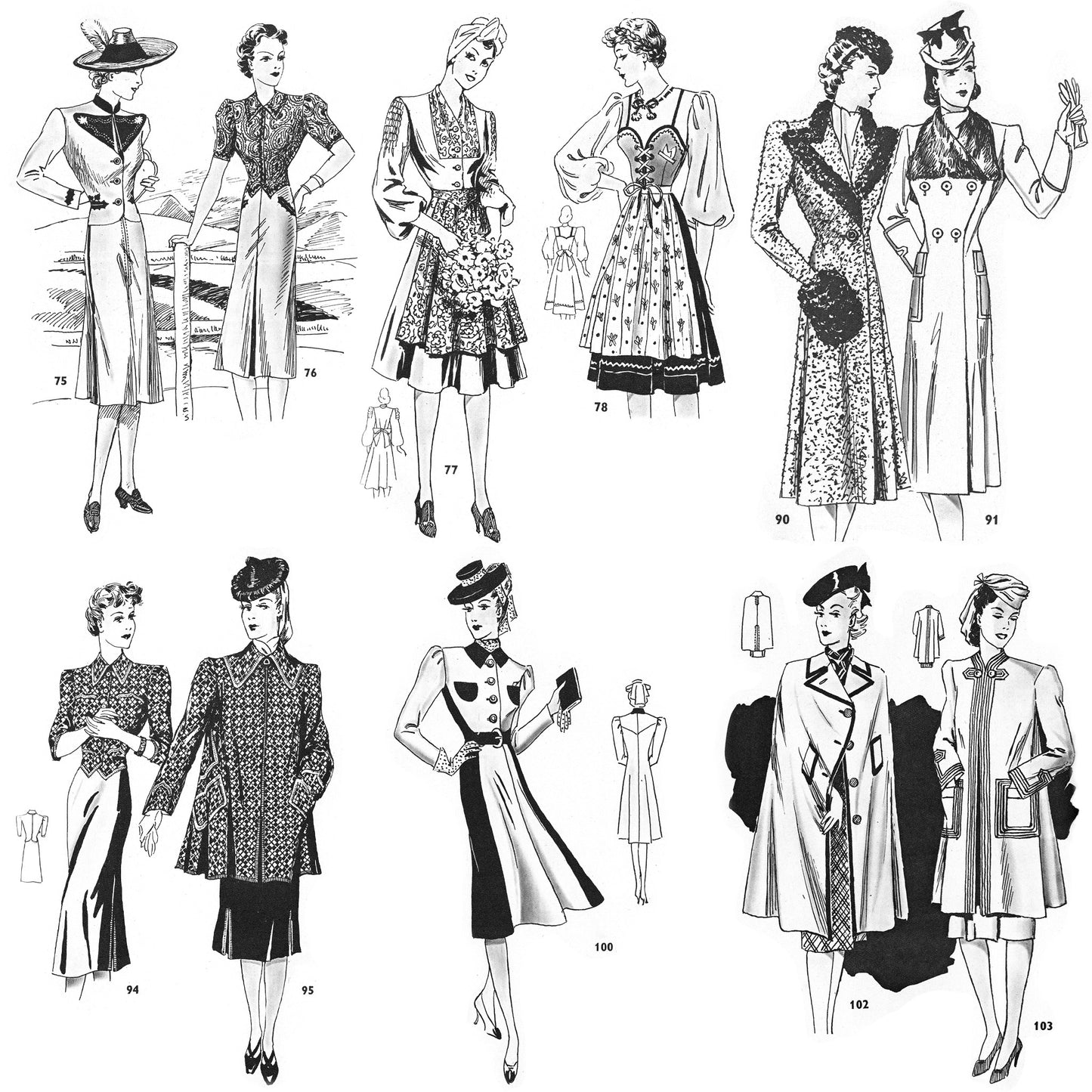 vintage 1940s sewing patterns download Day17Vintage B1023