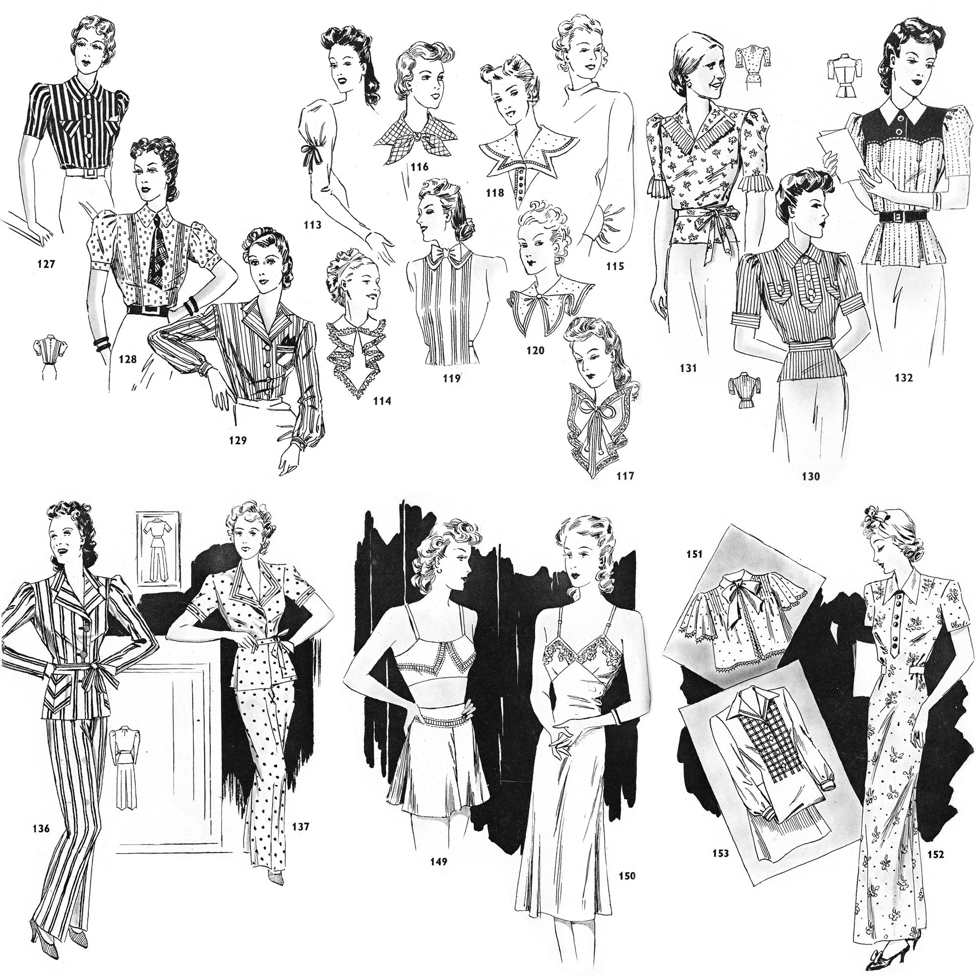 vintage 1940s sewing patterns download Day17Vintage B1023