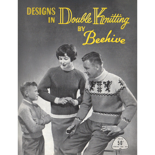 vintage knitting patterns download Day17Vintage B1085 Designs in Double Knitting by Beehive