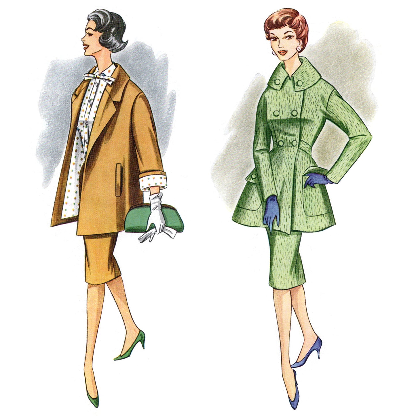 Vintage Late 1950s German Sewing Pattern Drafting Book 74 Lutterloh ladies skirt suits