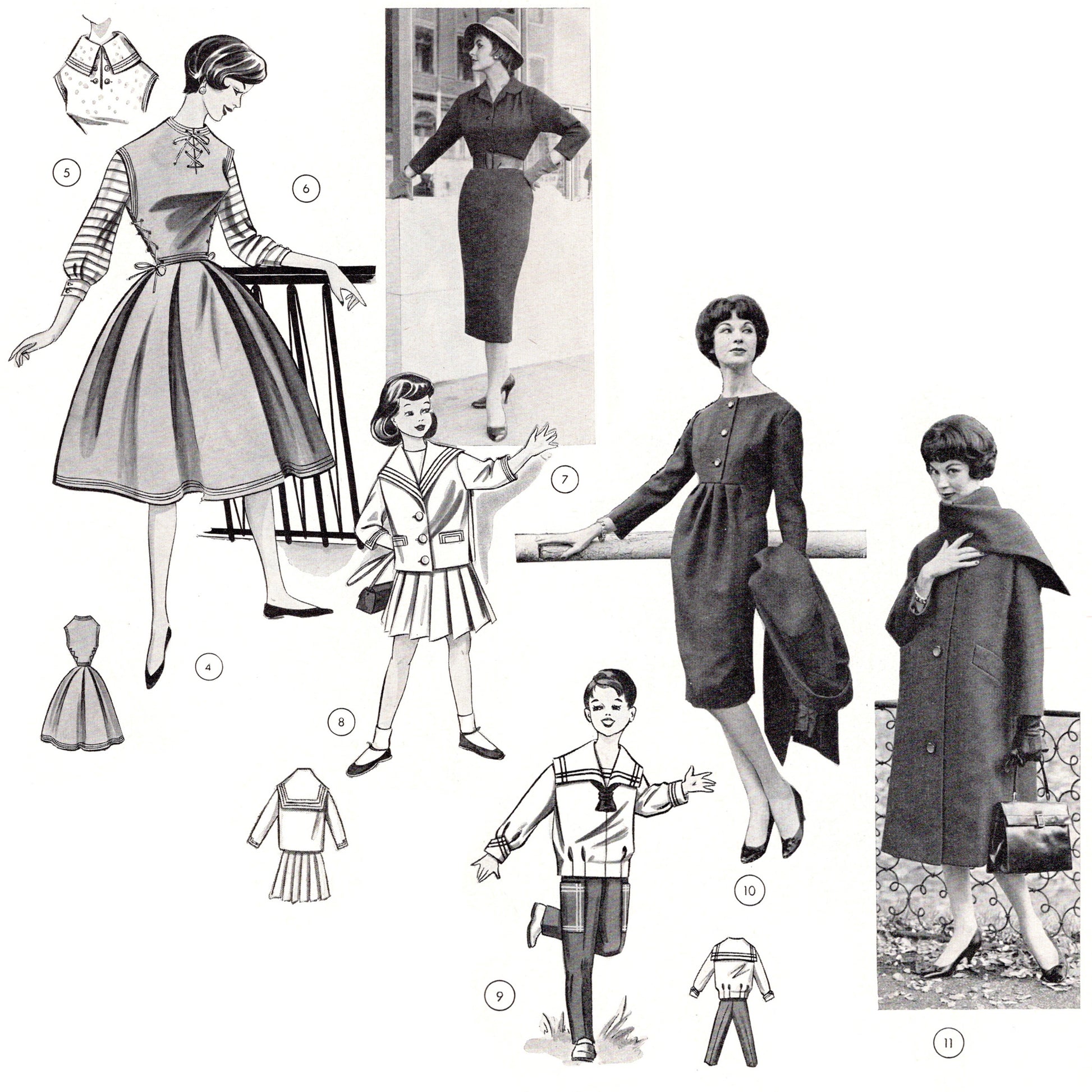 Vintage Late 1950s German Sewing Pattern Drafting Book 74 Lutterloh Pinafore Children's Sailor Suits Evening Suit