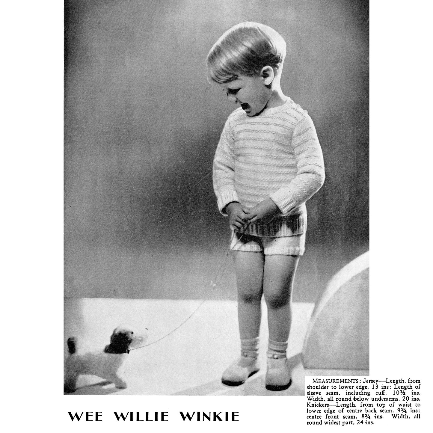 Vintage 1930s knitting magazine Knitting and Home crafts, toddler's knitted sweater and shorts
