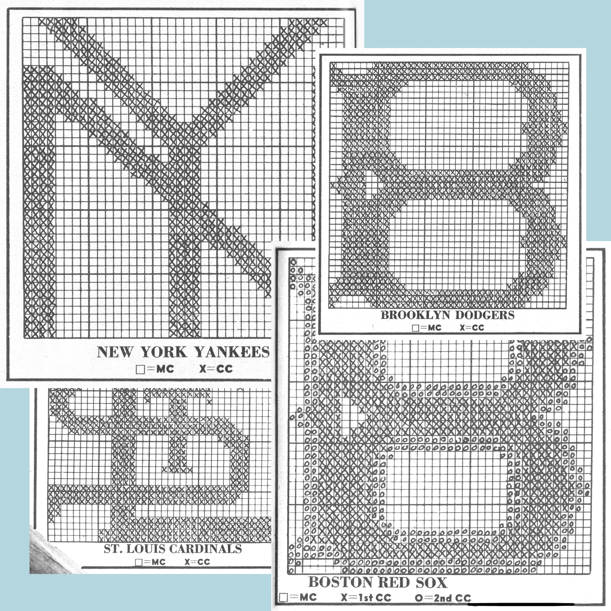 vintage knitting patterns download Day17Vintage K1014 1950s child's baseball Sweater charts