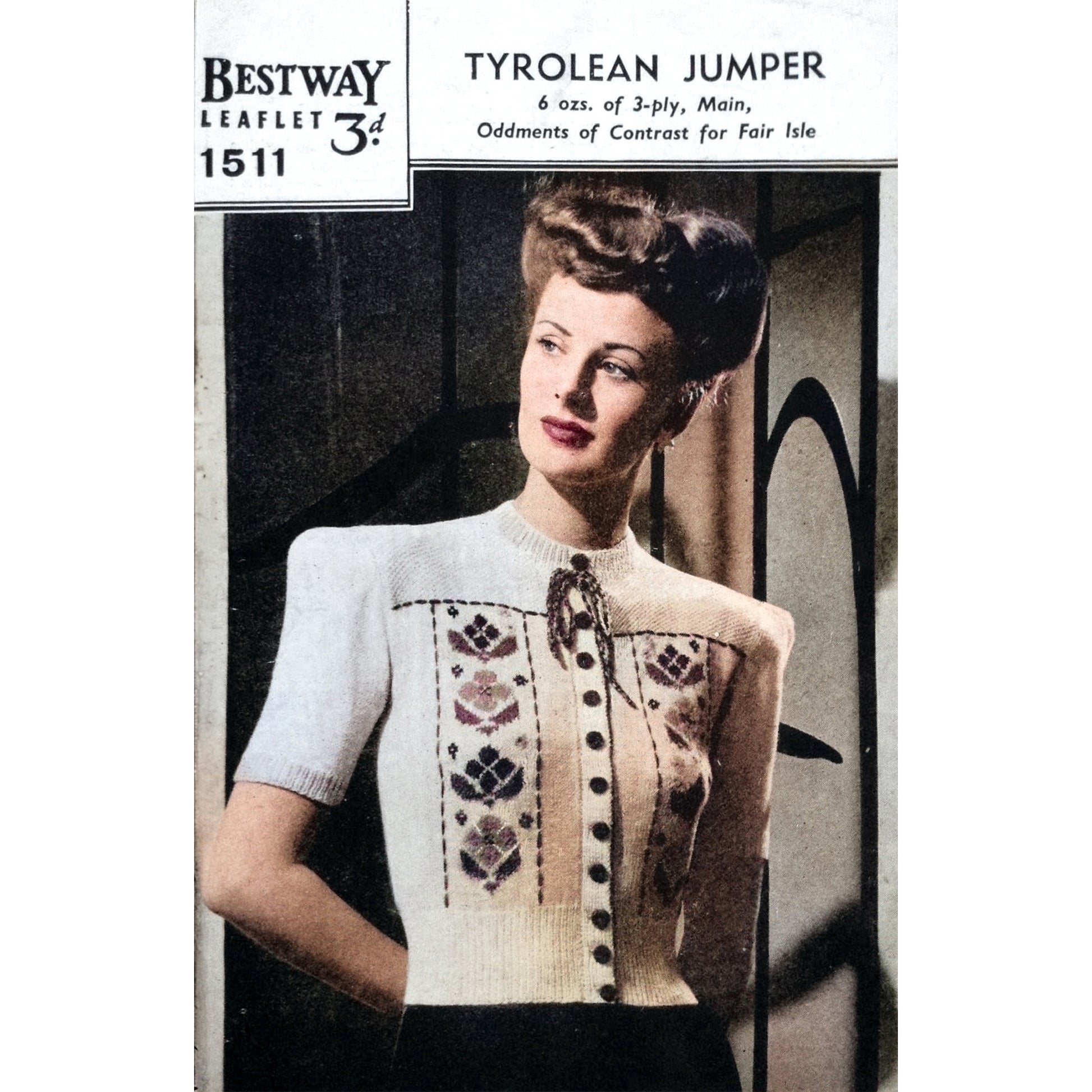 1940s Tyrolean sweater pattern cover