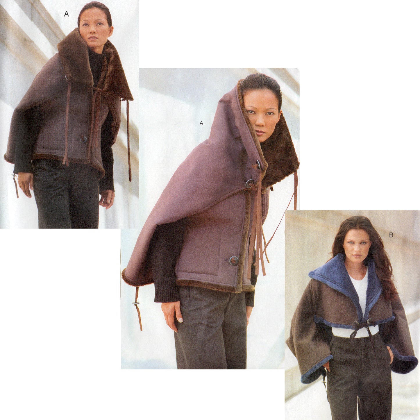 Close-up view of Issey Miyake jacket variations