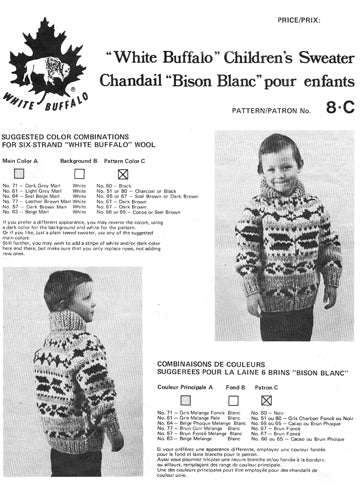 vintage knitting patterns download Day17Vintage B1047 Geometric Cowichan Sweater