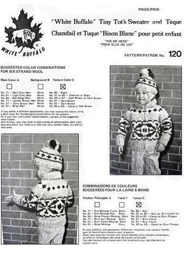 vintage knitting patterns download Day17Vintage B1050 White Buffalo Cowichan Sweater and Hat