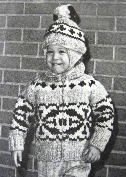 vintage knitting patterns download Day17Vintage B1050 White Buffalo Cowichan Sweater and Hat