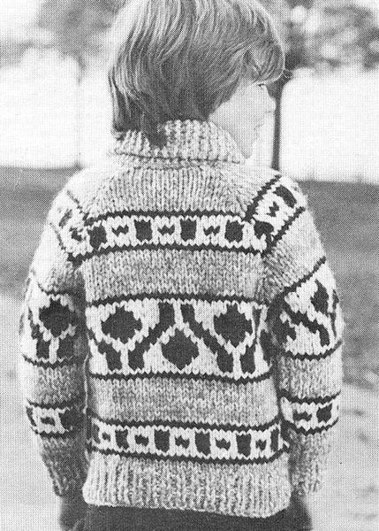 vintage knitting patterns download Day17Vintage B1051 Cowichan Sweater No.10