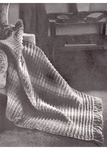 vintage knitting patterns download Day17Vintage H1027 Forties Striped Afghan