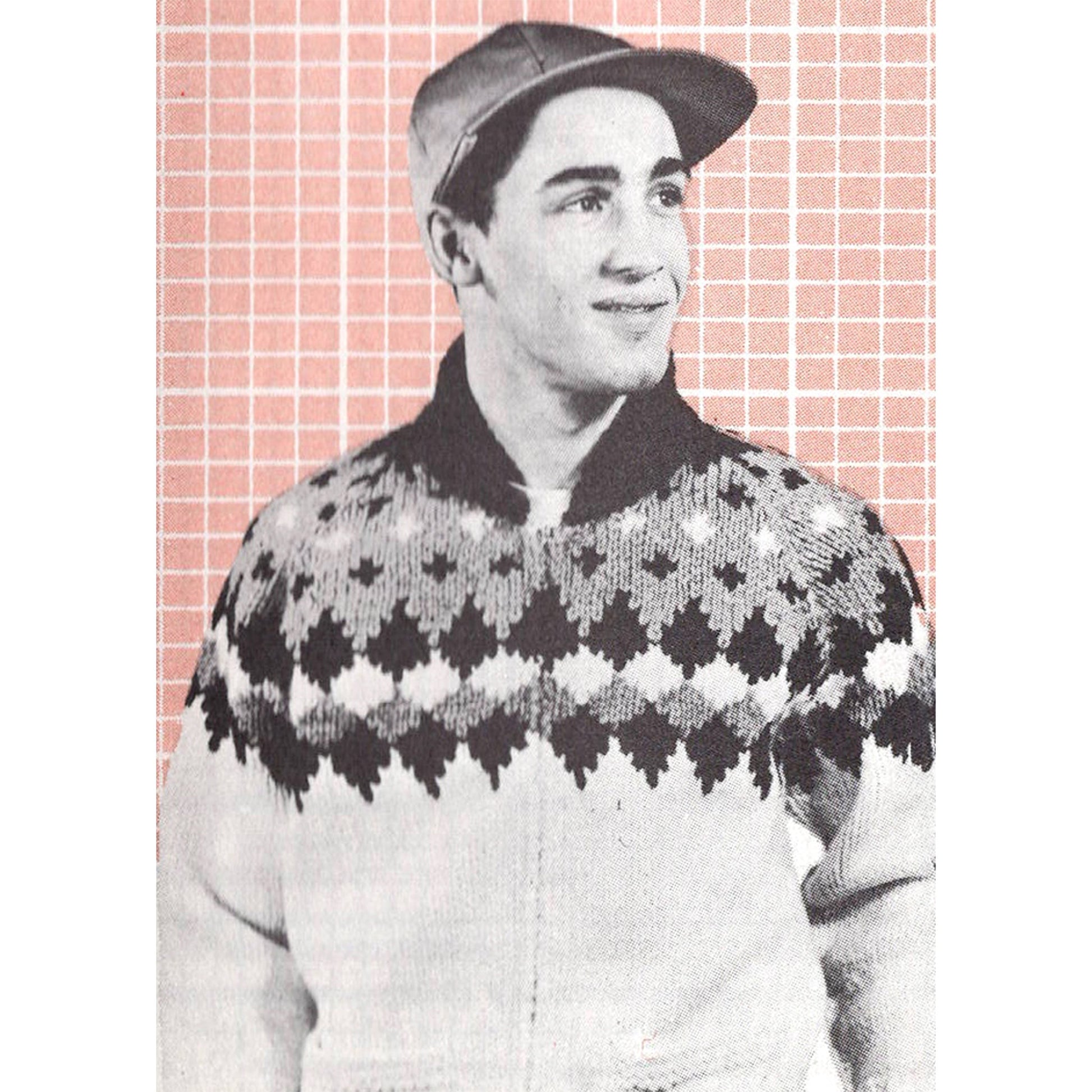 vintage knitting patterns download Day17Vintage B1037 Fifties Cowichan Sweater with Hood