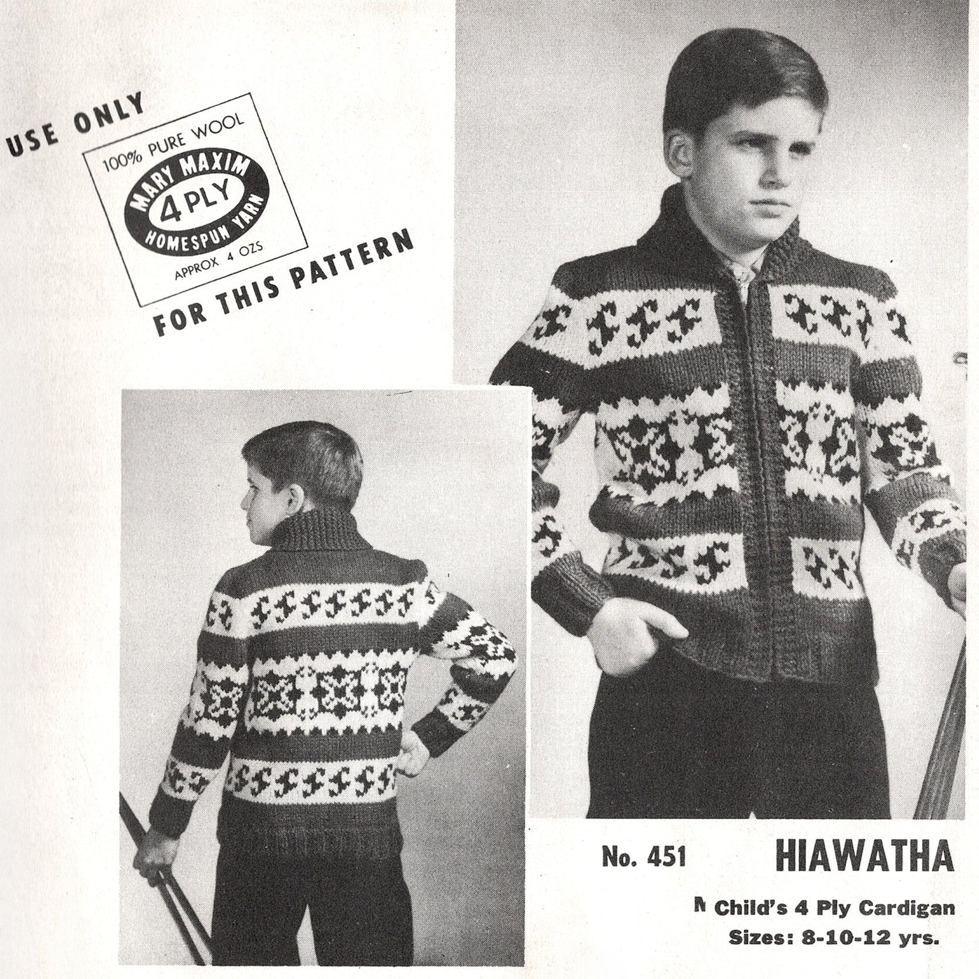 vintage knitting patterns download Day17Vintage B1038 Child's Cowichan Sweater