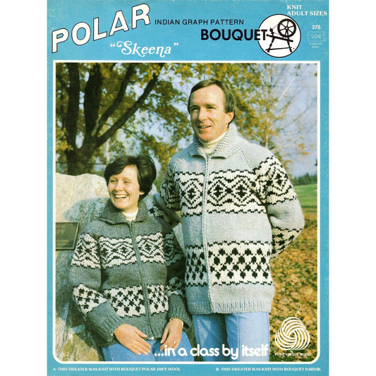 vintage knitting patterns download Day17Vintage B1043 Bouquet Polar Skeena Cowichan Sweater