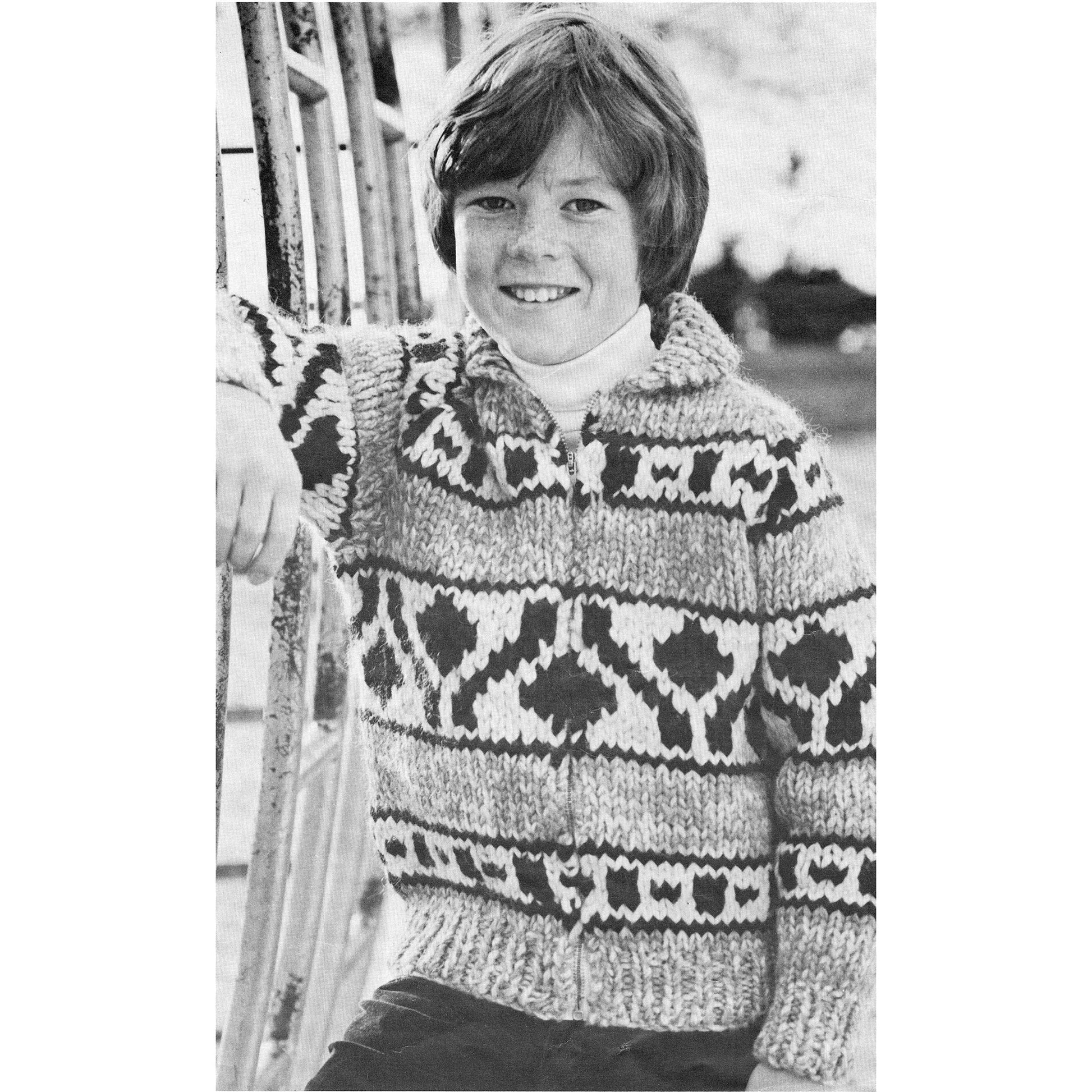 Cowichan Knitting Pattern Cowichan Sweater Vancouver Vintage Cowichan Sweater Knitting Pattern For Children – Day17Vintage