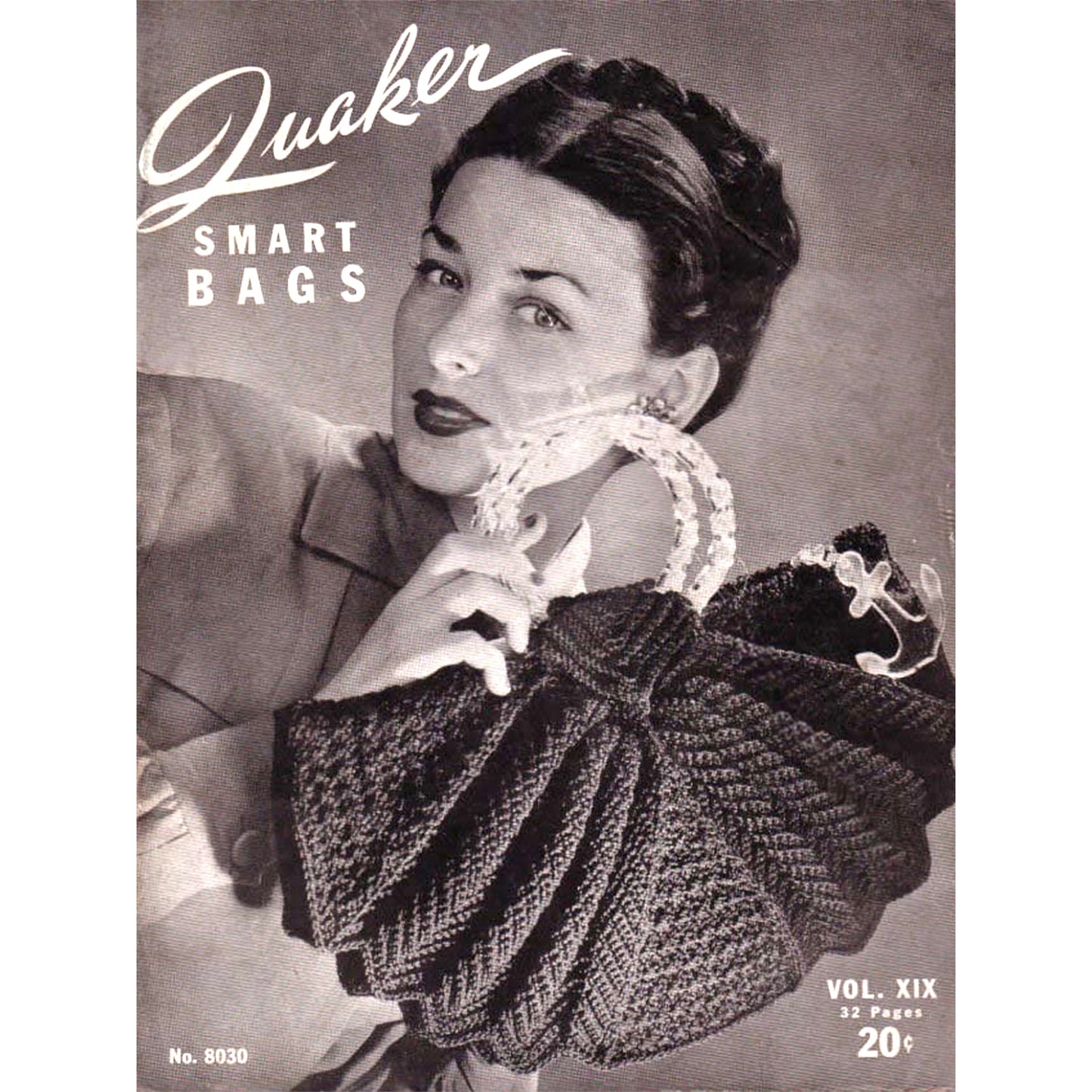 vintage knitting patterns download Day17Vintage B1020 Quaker Smart Bags 1940s Purse Patterns