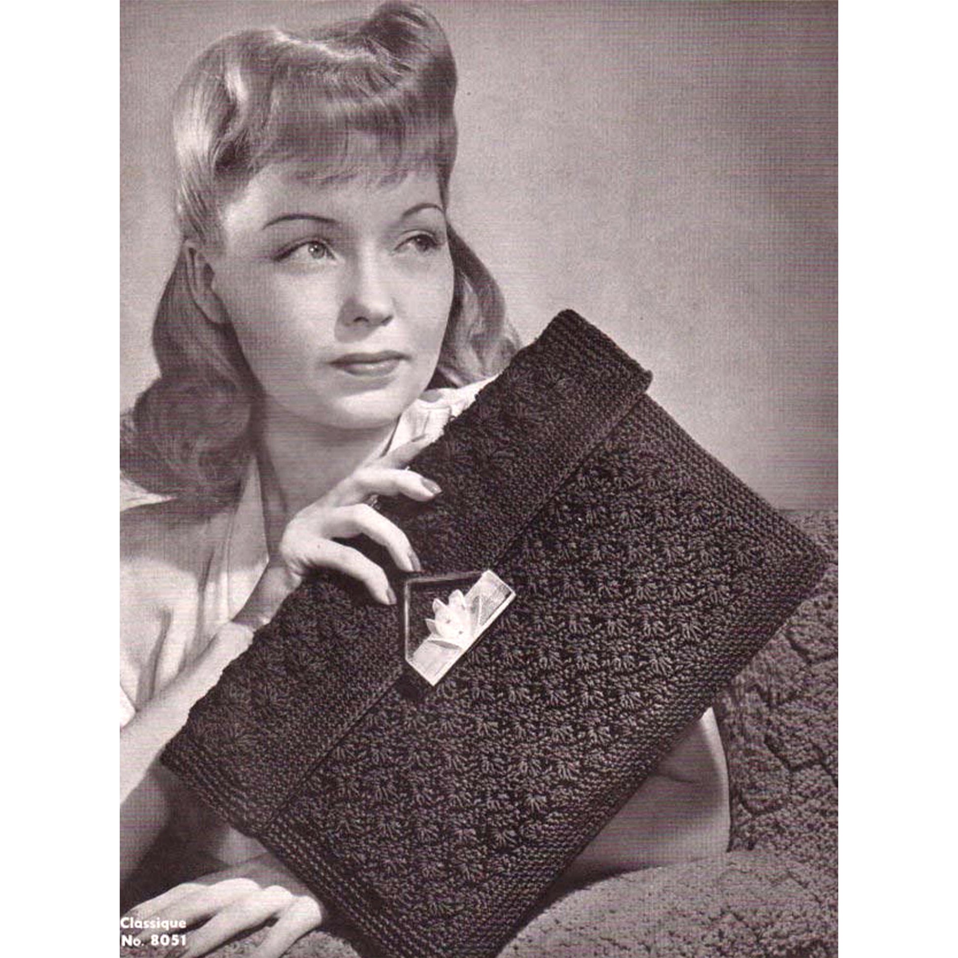 vintage knitting patterns download Day17Vintage B1020 Quaker Smart Bags 1940s Purse Patterns