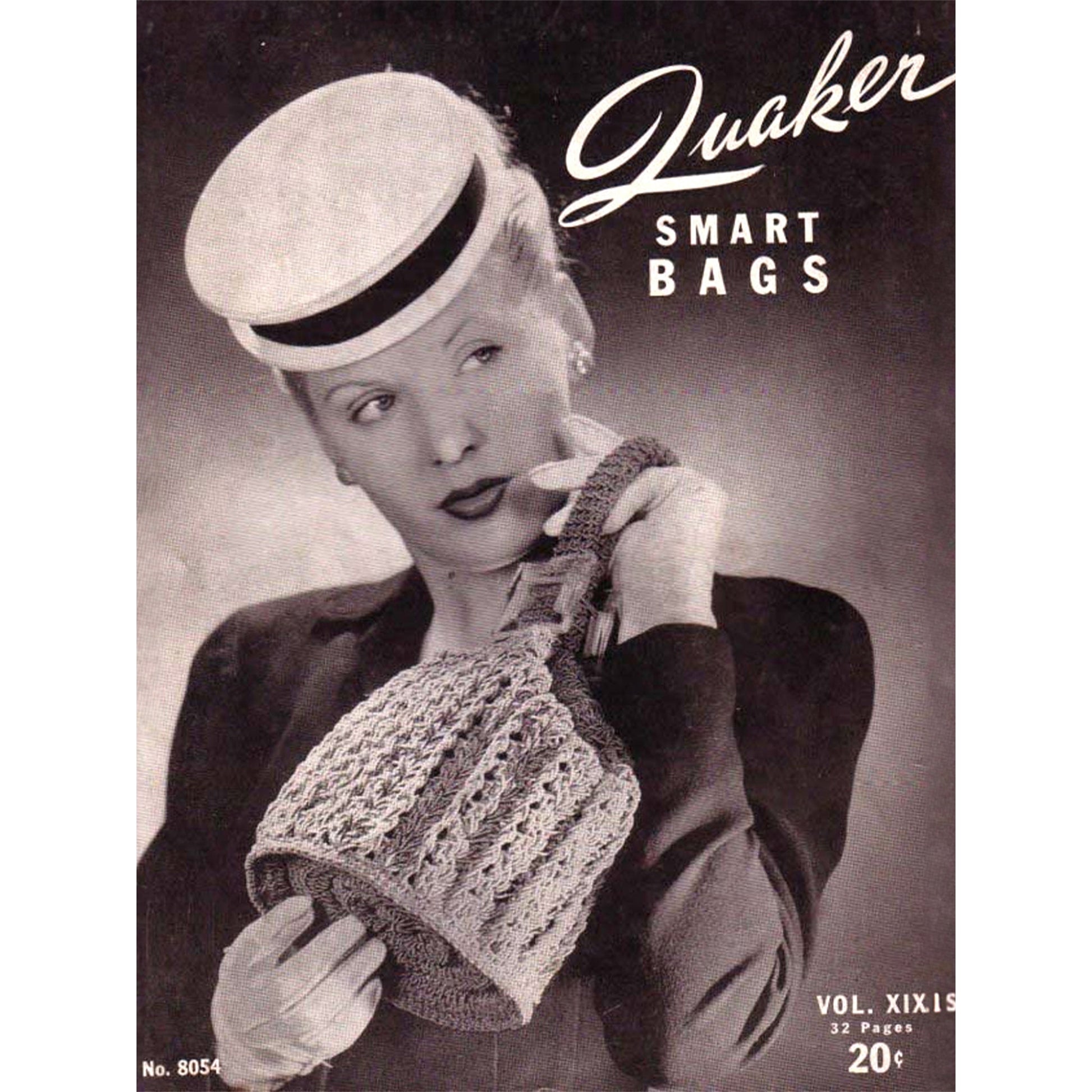 vintage knitting patterns download Day17Vintage B1020 Quaker Smart Bags 1940s Purse Patterns