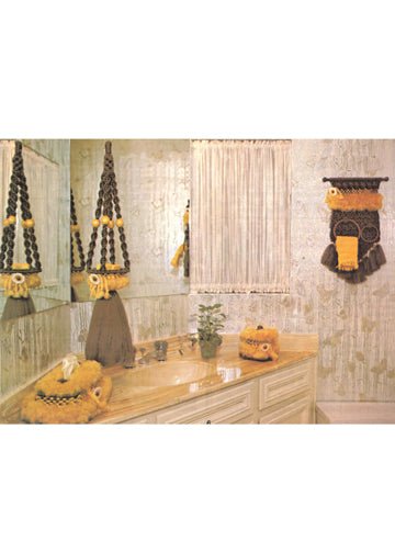 vintage knitting patterns download Day17Vintage H1003 Macramé Bathroom Accessories