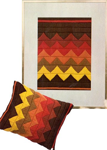 vintage knitting patterns download Day17Vintage H1025 Tapestry Picture and Cushion