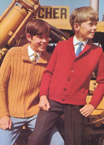 vintage knitting patterns download Day17Vintage K1005 Zipped and Buttoned Boy's Jackets