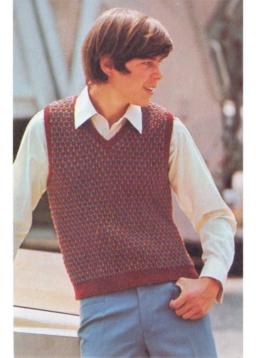 vintage knitting patterns download Day17Vintage K1006  Boy's Vest in Three Colours