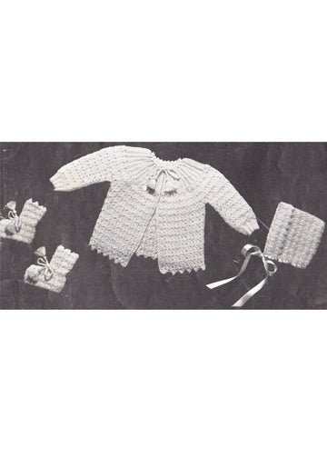 vintage knitting patterns download Day17Vintage K1016 Crochet Layette Set