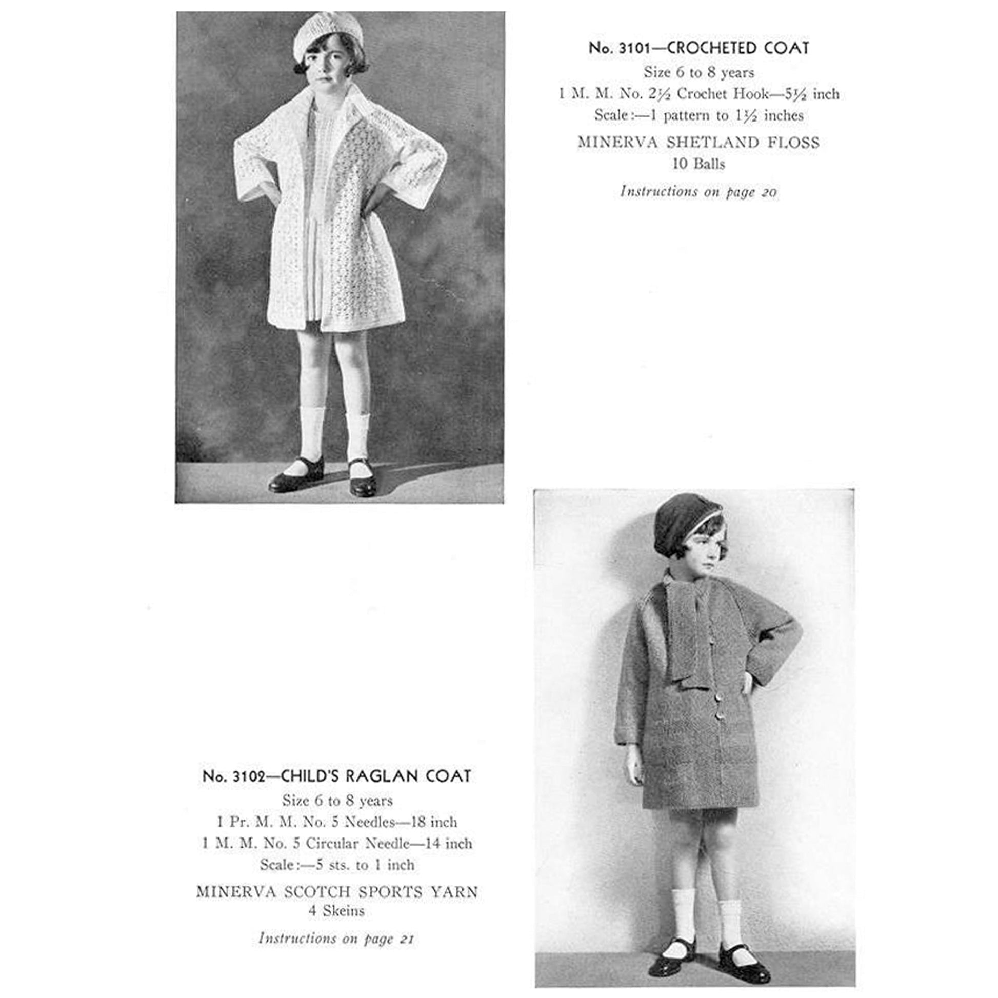vintage knitting patterns download Day17Vintage B1017 Minerva Garments for Babies and Juveniles Vol. 31