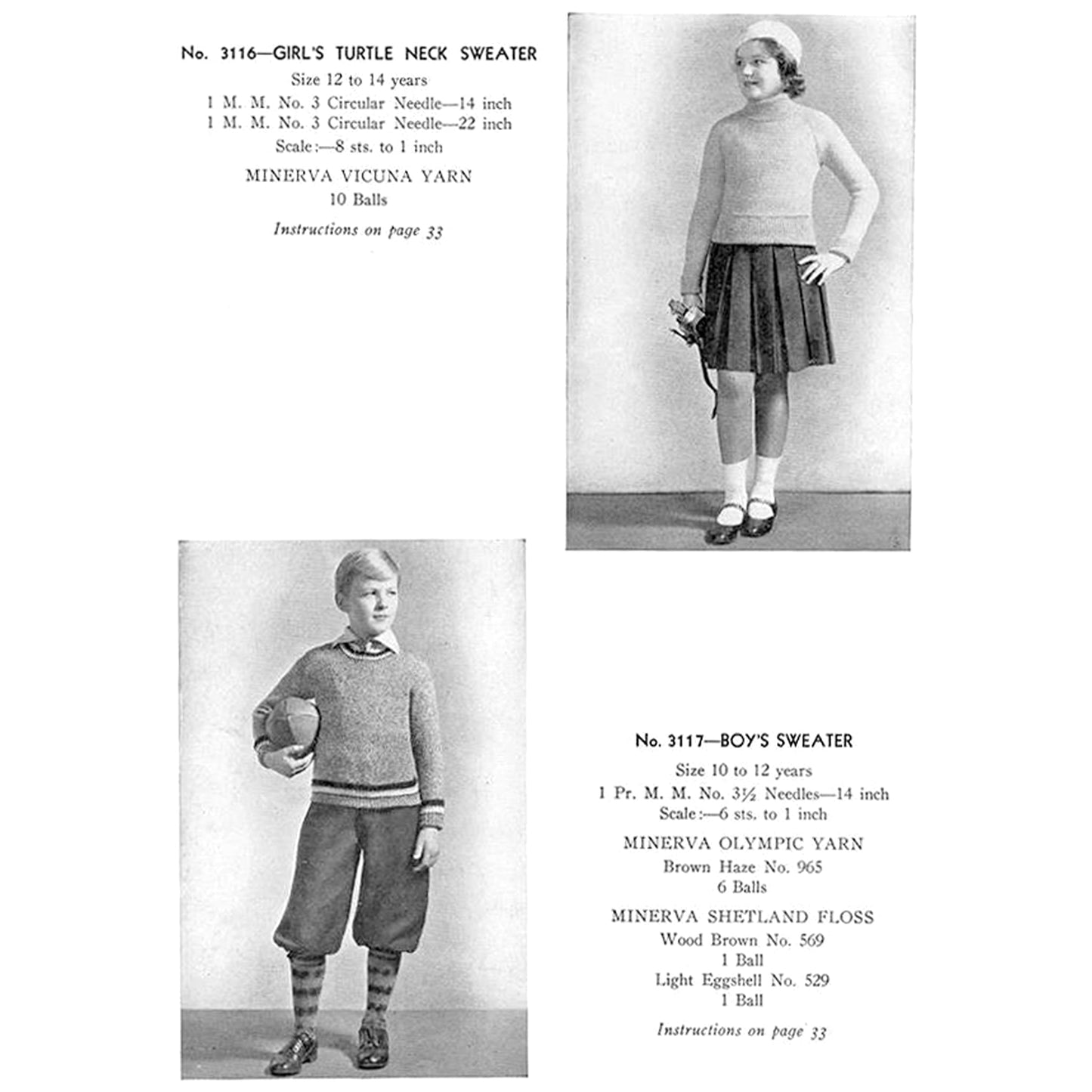 vintage knitting patterns download Day17Vintage B1017 Minerva Garments for Babies and Juveniles Vol. 31