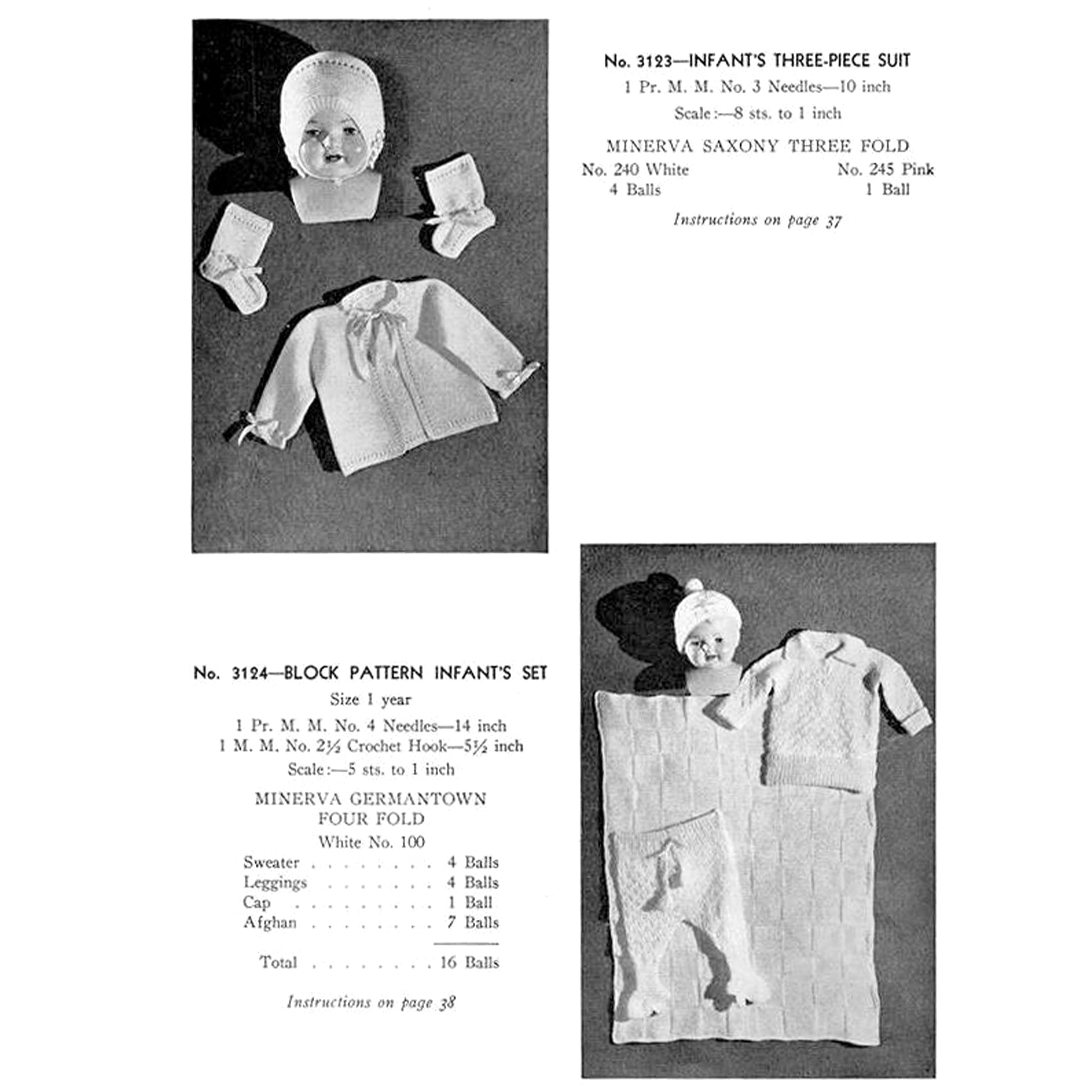 vintage knitting patterns download Day17Vintage B1017 Minerva Garments for Babies and Juveniles Vol. 31