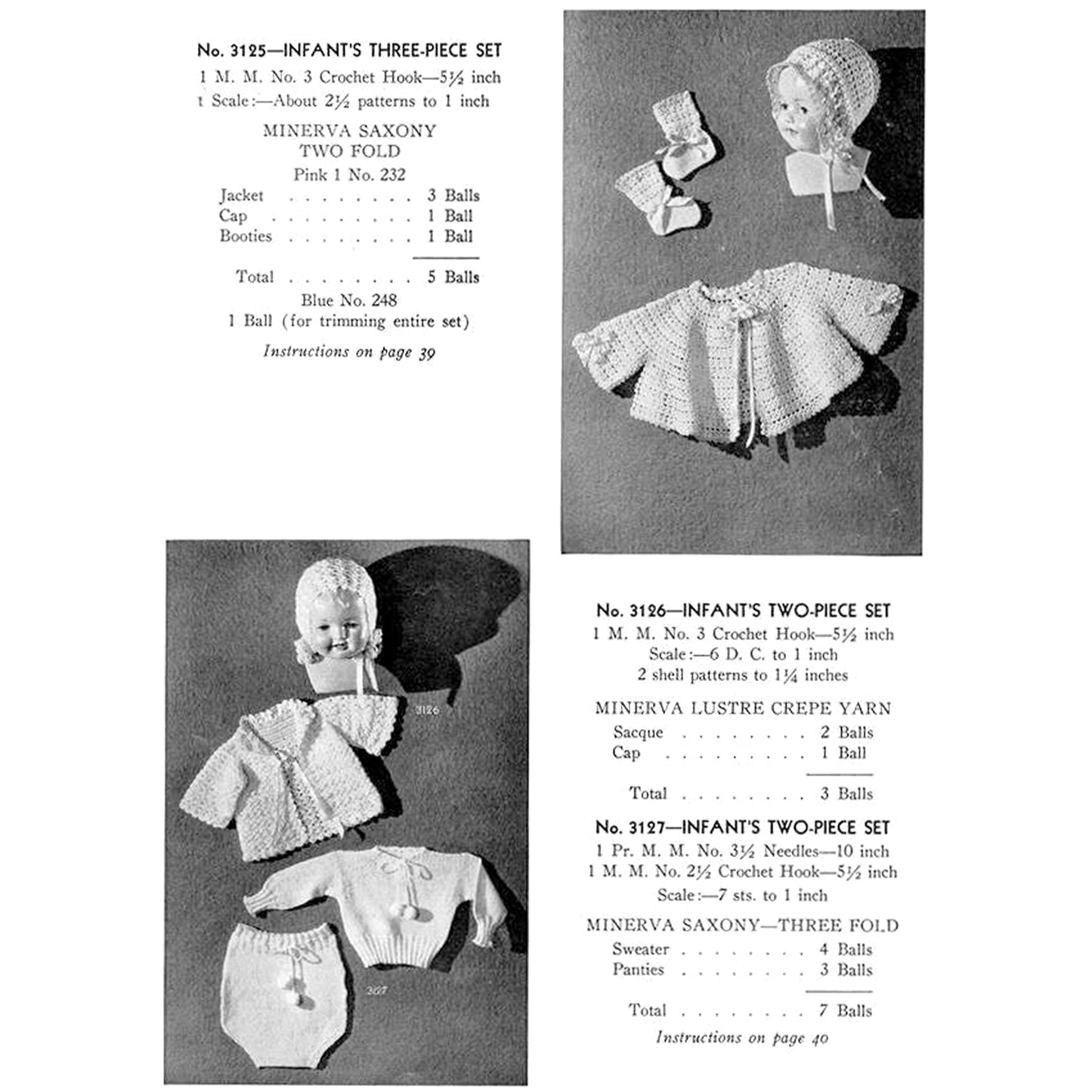 vintage knitting patterns download Day17Vintage B1017 Minerva Garments for Babies and Juveniles Vol. 31