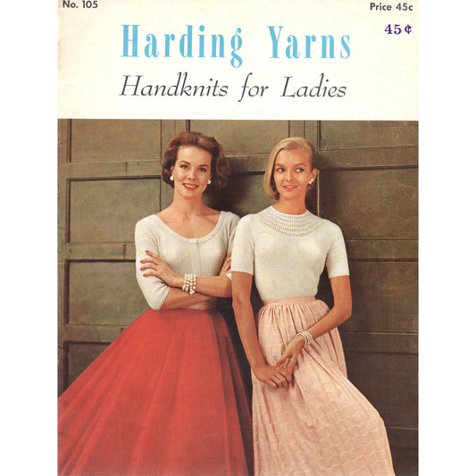 vintage knitting patterns download Day17Vintage B1055 Harding Handknits for Ladies No. 105