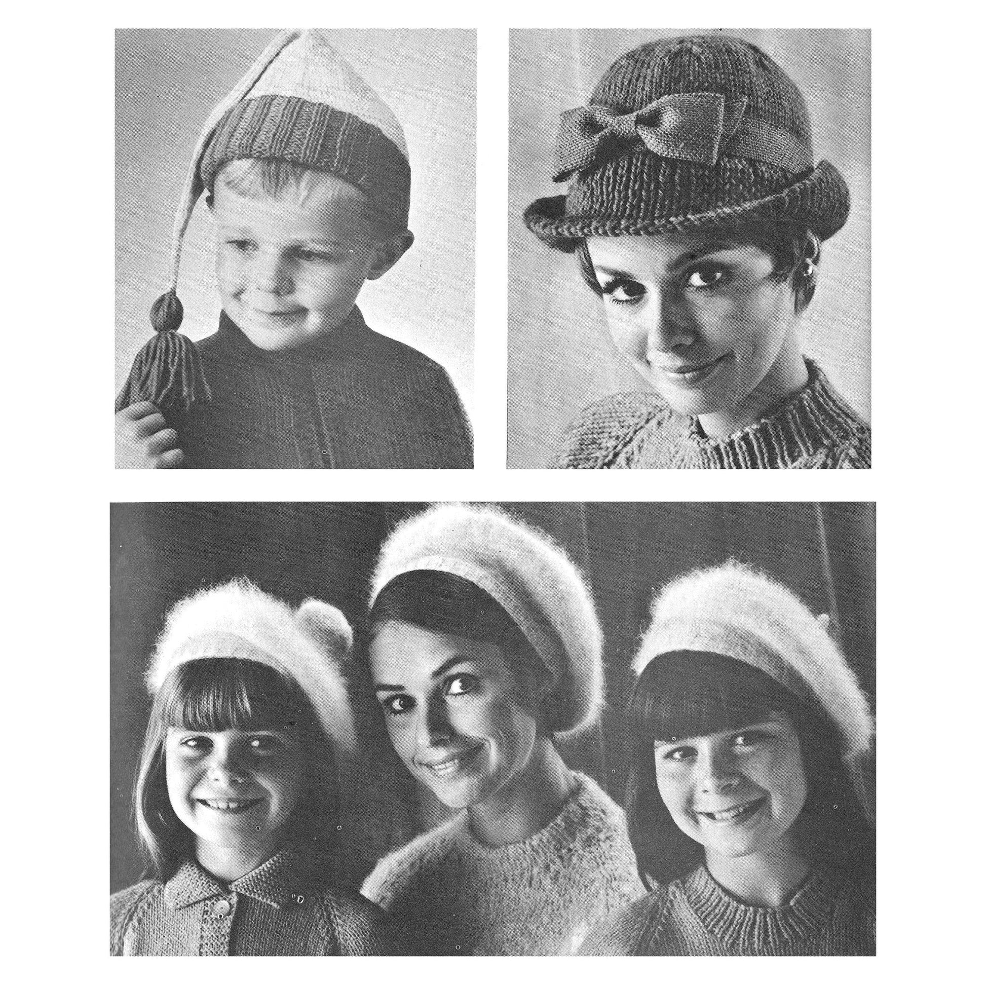 vintage knitting patterns download Day17Vintage B1063 Winter Headwear by Beehive Patons Book 118