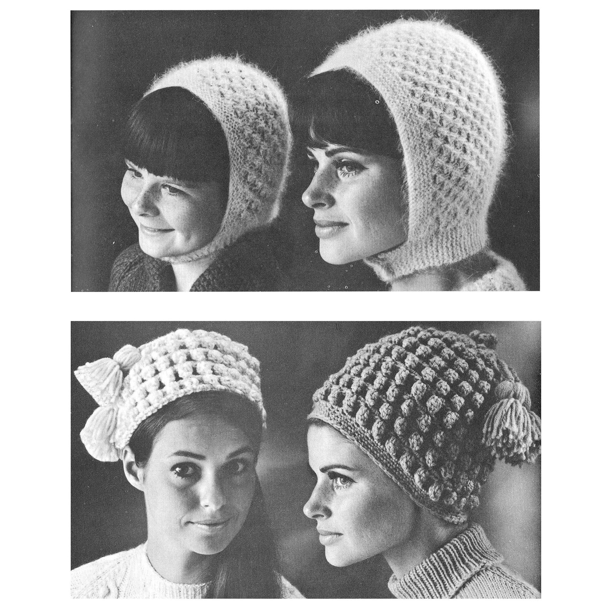 vintage knitting patterns download Day17Vintage B1063 Winter Headwear by Beehive Patons Book 118