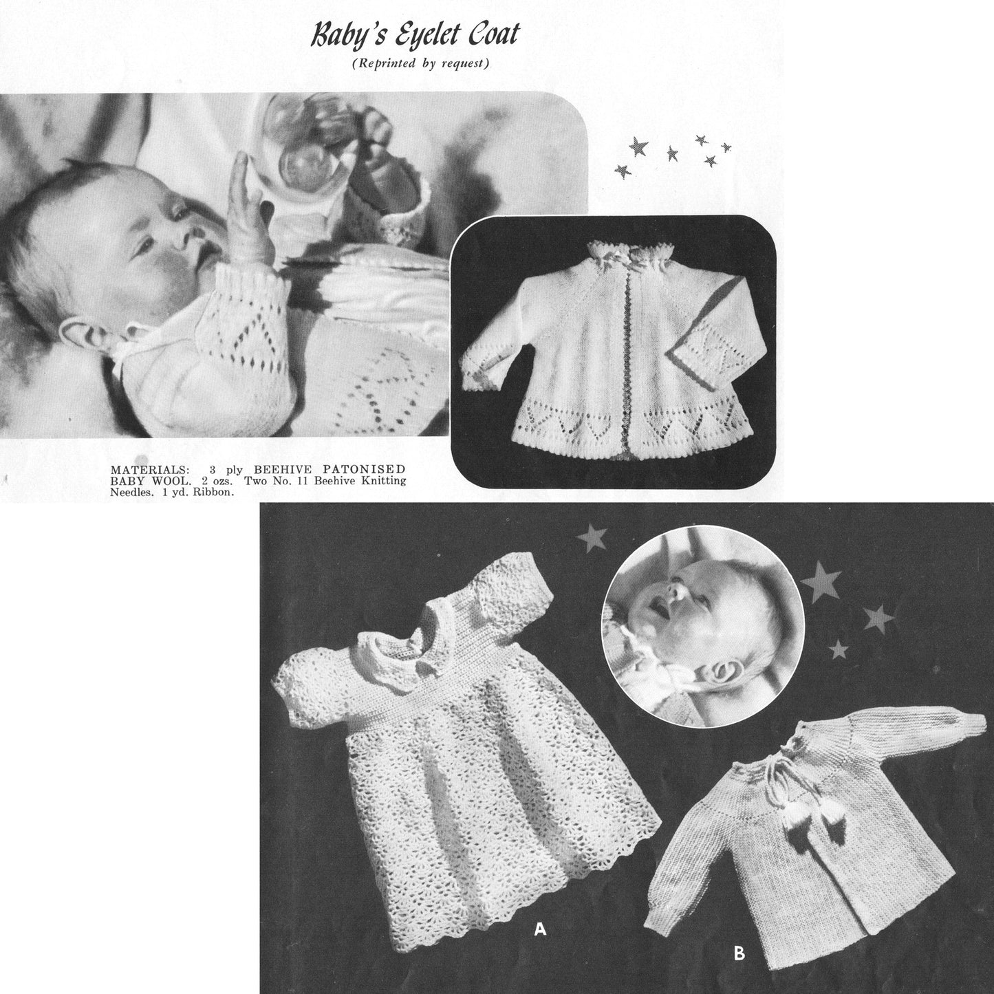 vintage knitting patterns download Day17Vintage B1072 Baby Styles by Beehive No. 35