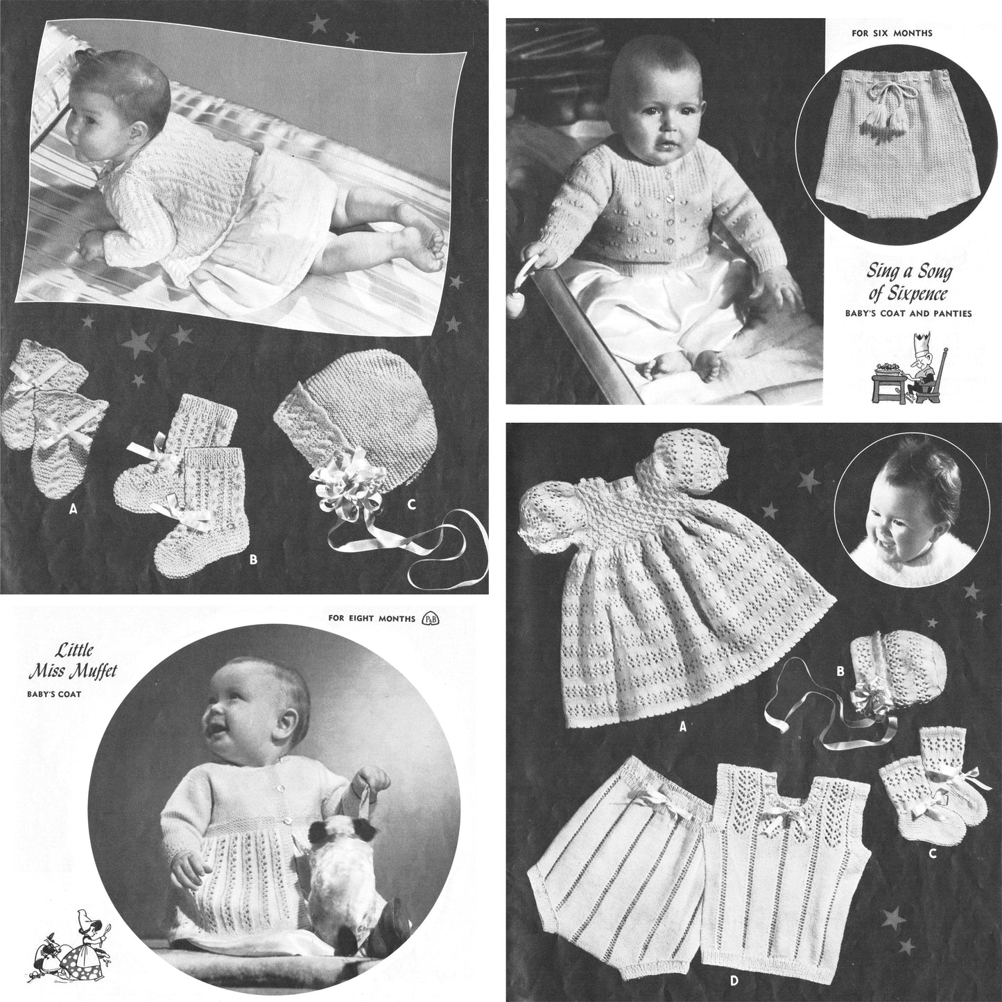 vintage knitting patterns download Day17Vintage B1072 Baby Styles by Beehive No. 35