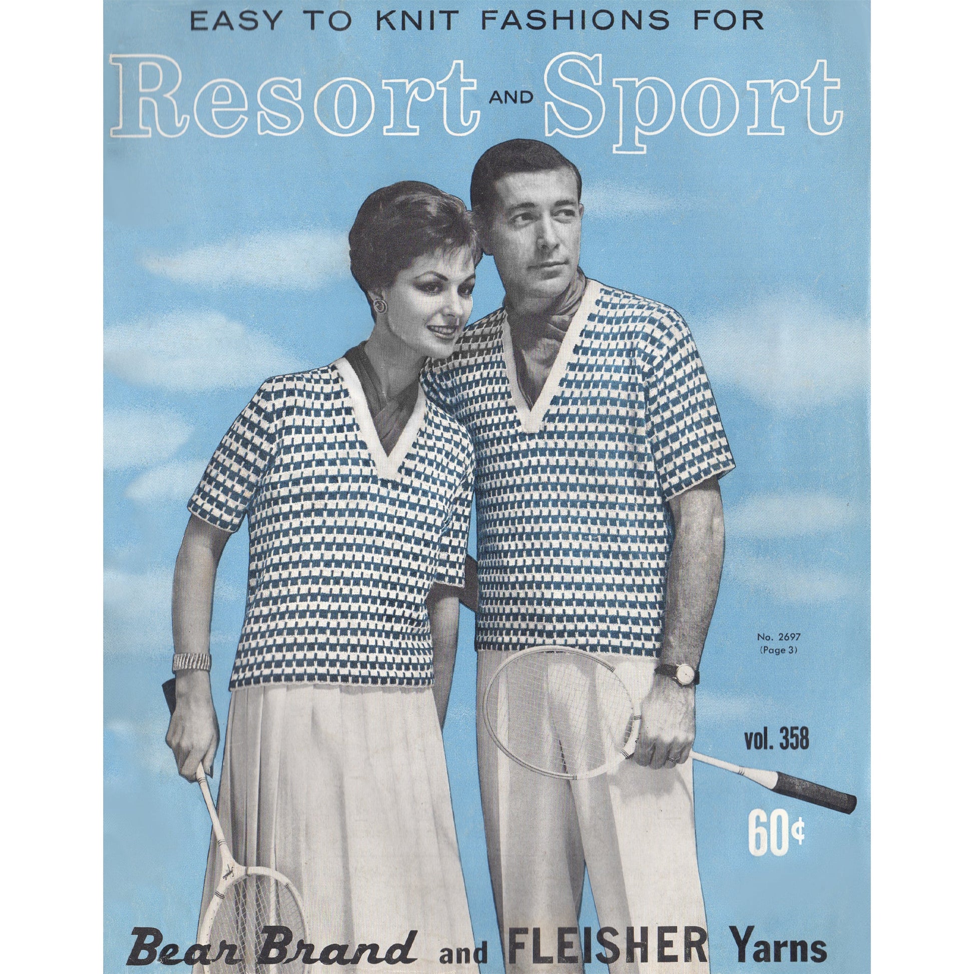 vintage knitting patterns download Day17Vintage B1075 Bear Brand Easy to Knit Fashions for Resort and Sport Vol. 358