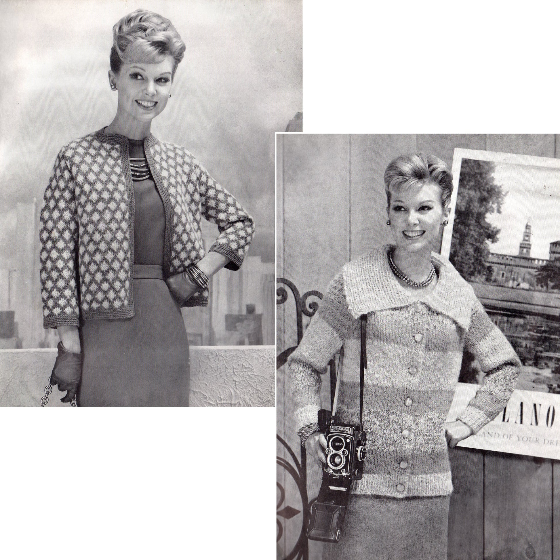vintage knitting patterns download Day17Vintage B1075 Bear Brand Easy to Knit Fashions for Resort and Sport Vol. 358