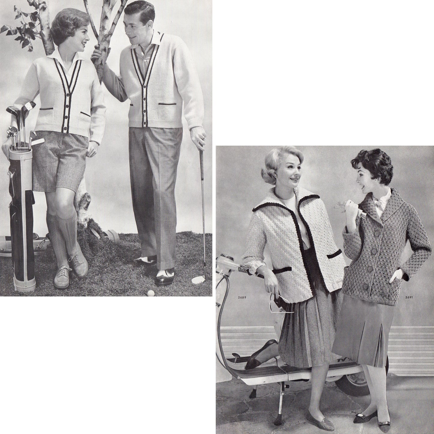 vintage knitting patterns download Day17Vintage B1075 Bear Brand Easy to Knit Fashions for Resort and Sport Vol. 358