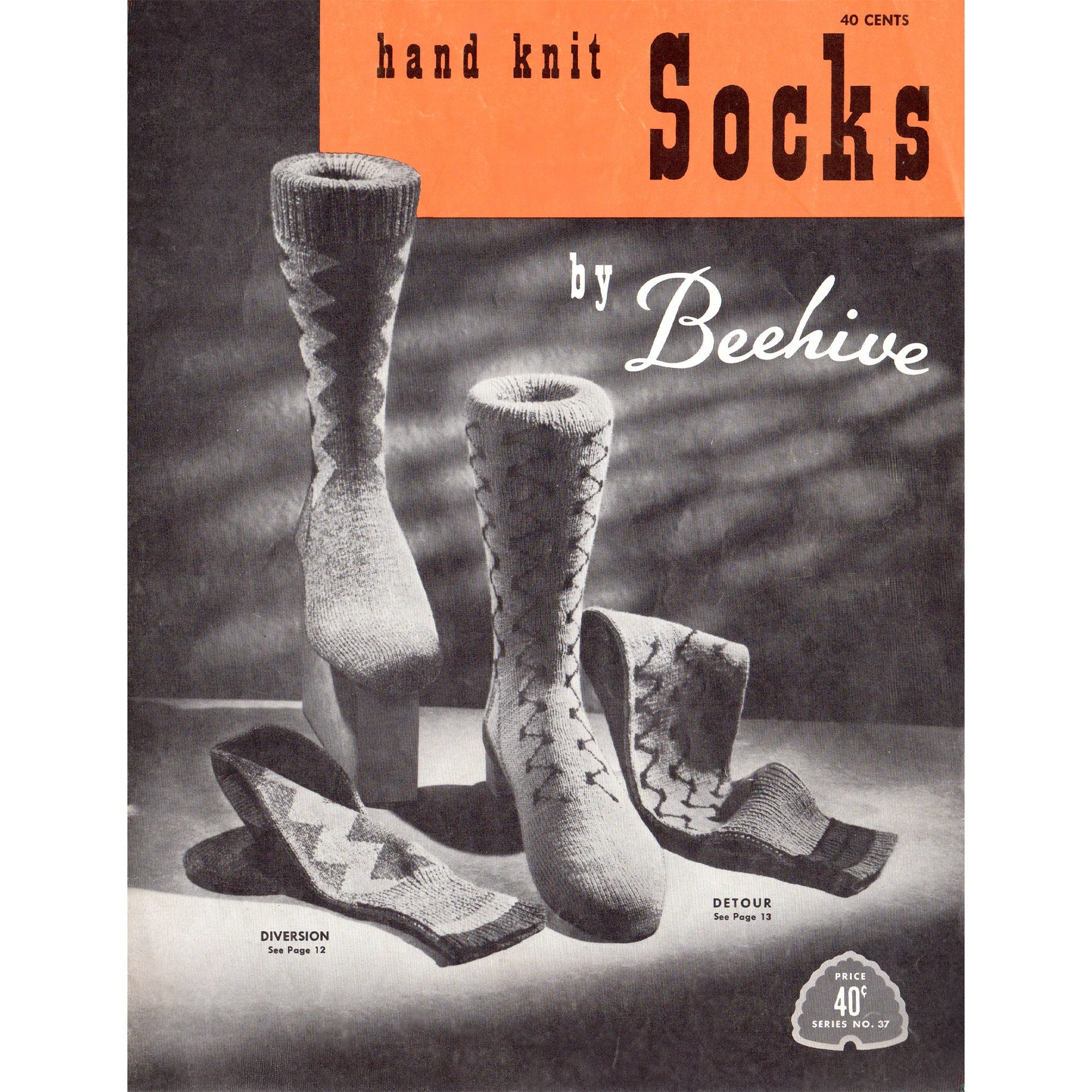B1079 Hand Knit Socks by Beehive No. 37 Pattern Booklet