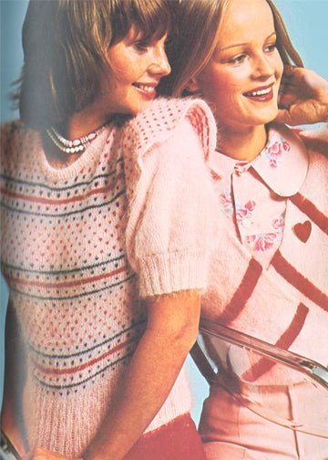 vintage knitting patterns download Day17Vintage L1006 Short Sleeve Sweater with Epaulettes