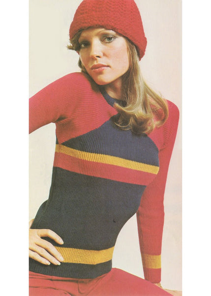 vintage knitting patterns download Day17Vintage L1018 Ladies Racing Sweater