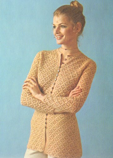vintage knitting patterns download Day17Vintage L1028 Long Line Lace Cardigan
