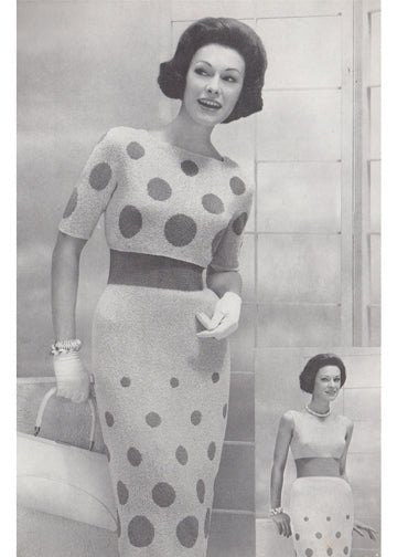 vintage knitting patterns download Day17Vintage L1054 Sleeveless Dress with Cropped Top