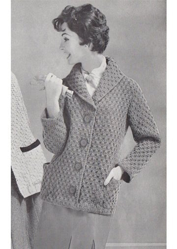 vintage knitting patterns download Day17Vintage L1062 Shawl Collar Jacket